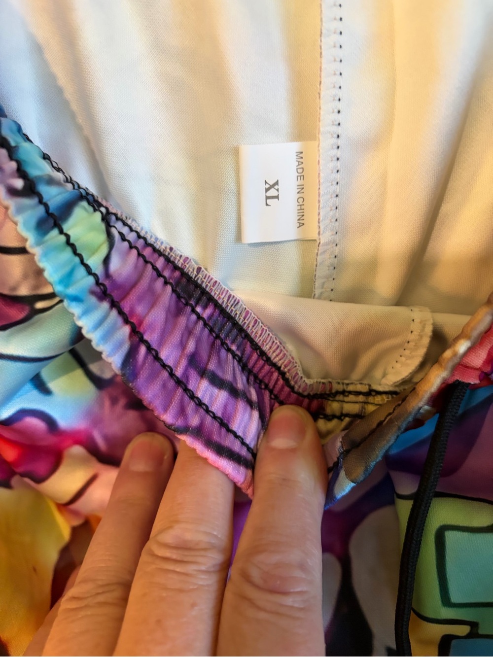 Colorful Abstract Print Men's Pants - Multi - Picture 3 of 3